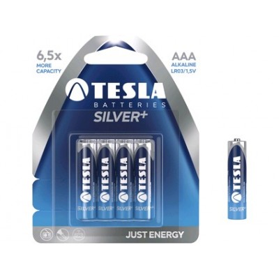 Batérie TESLA AAA Silver +, mikrotužková, 4ks